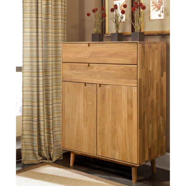 Buffet commode en chĂȘne massif Escandi 2
