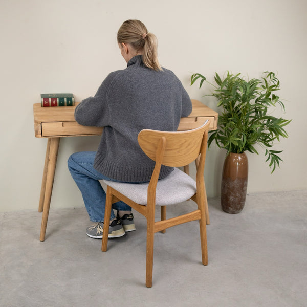 Bureau console en bois massif de chêne Escandi Atelier – NordicStory