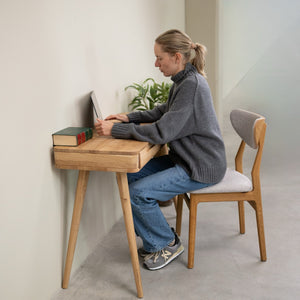 Bureau console en bois massif de chêne Escandi Atelier – NordicStory