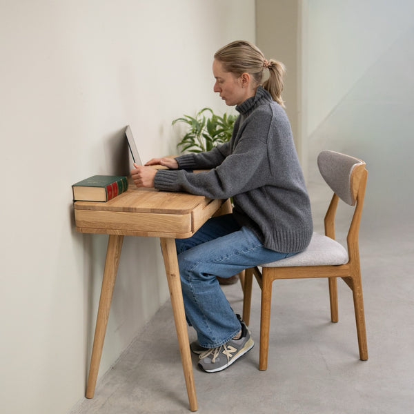 Bureau console en bois massif de chêne Escandi Atelier – NordicStory