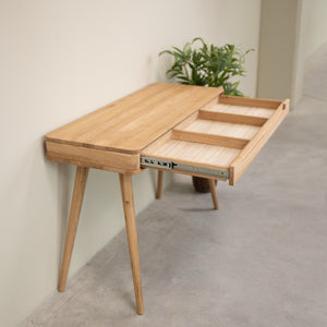 Bureau console en bois massif de chêne Escandi Atelier – NordicStory