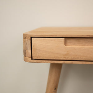 Bureau console en bois massif de chêne Escandi Atelier – NordicStory