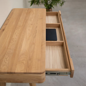 Bureau console en bois massif de chêne Escandi Atelier – NordicStory