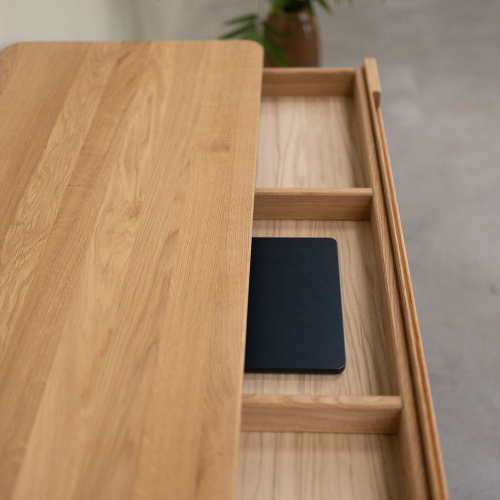 Bureau console en bois massif de chêne Escandi Atelier – NordicStory