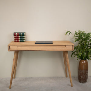 Bureau console en bois massif de chêne Escandi Atelier – NordicStory