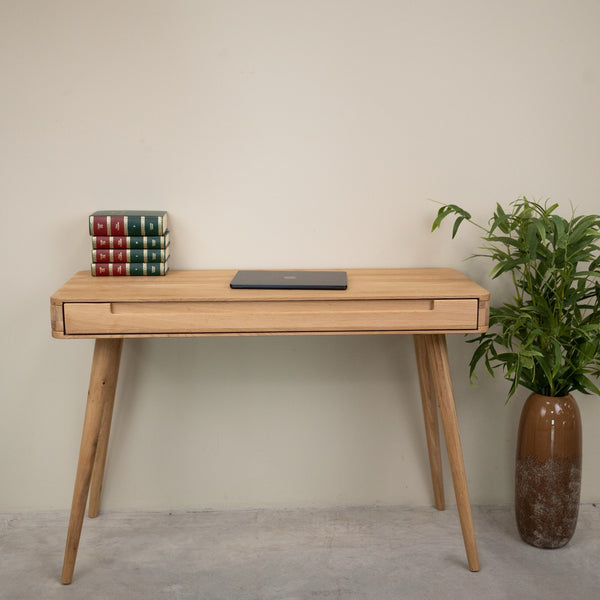Bureau console en bois massif de chêne Escandi Atelier – NordicStory