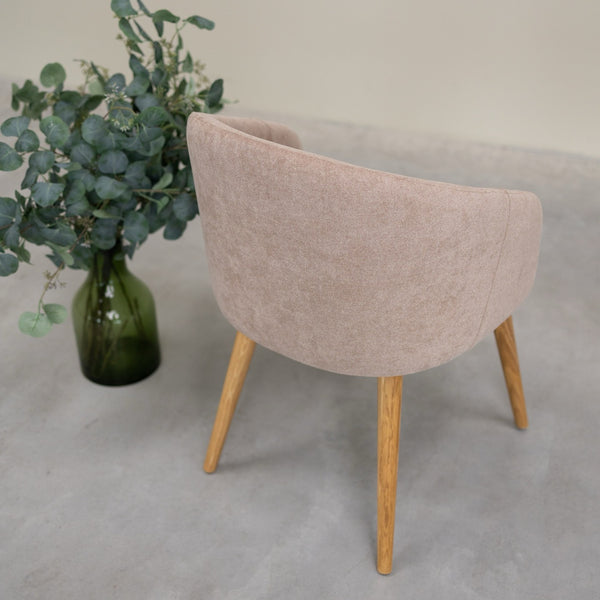 Chaise en bois massif de chêne Ana, revêtement - VESKOR