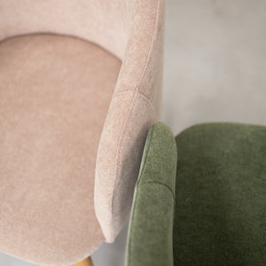 Chaise en bois massif de chêne Ana, revêtement - VESKOR