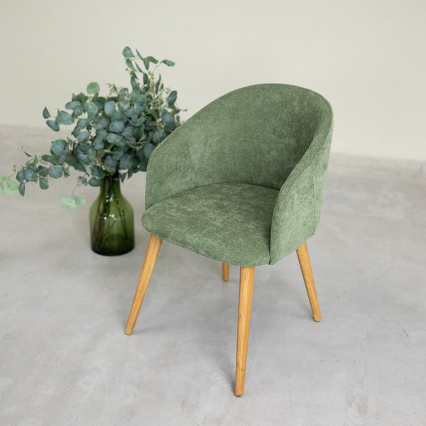 Chaise en bois massif de chêne Ana, revêtement - VESKOR