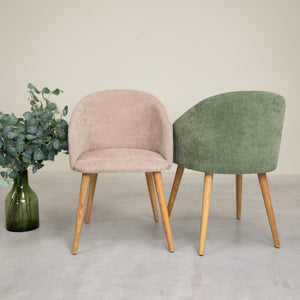 Chaise en bois massif de chêne Ana, revêtement - VESKOR