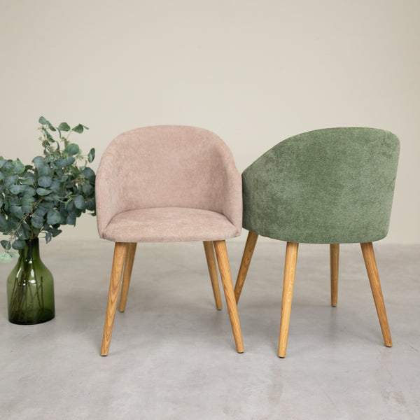 Chaise en bois massif de chêne Ana, revêtement - VESKOR