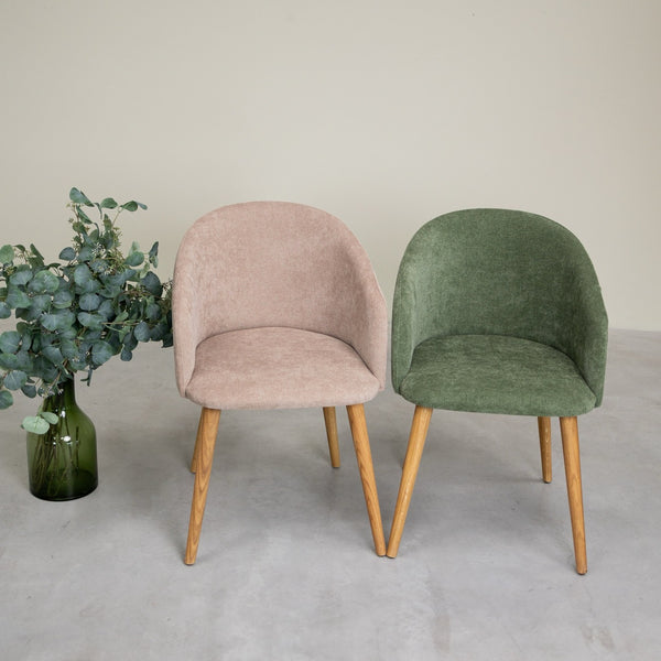 Chaise en bois massif de chêne Ana, revêtement - VESKOR