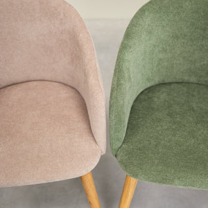 Chaise en bois massif de chêne Ana, revêtement - VESKOR