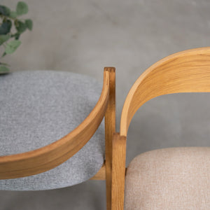 Chaise en bois massif de chêne naturel Oscar, revêtement - Lot de 2 ou de 4 chaises - VESKOR