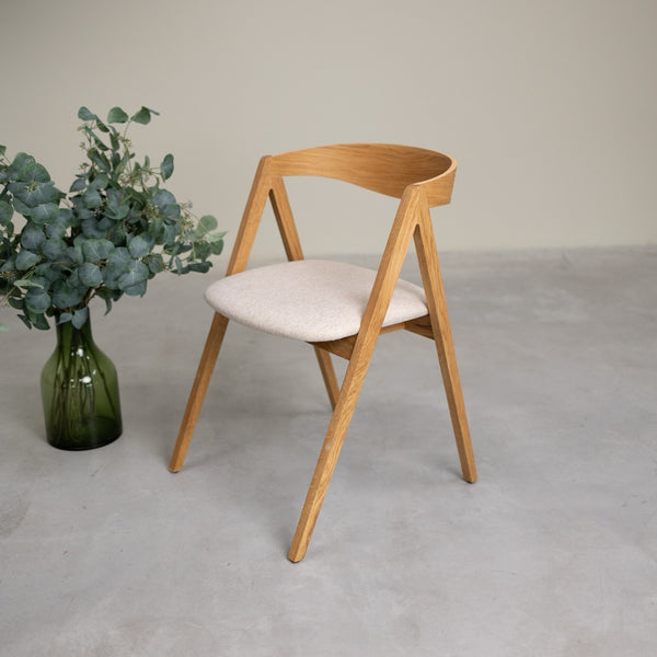Chaise en bois massif de chêne naturel Oscar, revêtement - Lot de 2 ou de 4 chaises - NordicStory