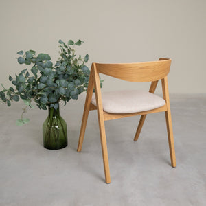 Chaise en bois massif de chêne naturel Oscar, revêtement - Lot de 2 ou de 4 chaises - VESKOR