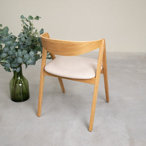 Chaise en bois massif de chêne naturel Oscar, revêtement - Lot de 2 ou de 4 chaises - VESKOR