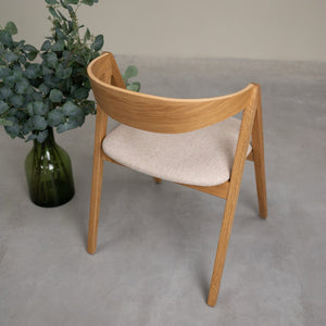 Chaise en bois massif de chêne naturel Oscar, revêtement - Lot de 2 ou de 4 chaises - VESKOR