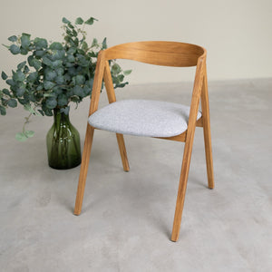 Chaise en bois massif de chêne naturel Oscar, revêtement - Lot de 2 ou de 4 chaises - VESKOR