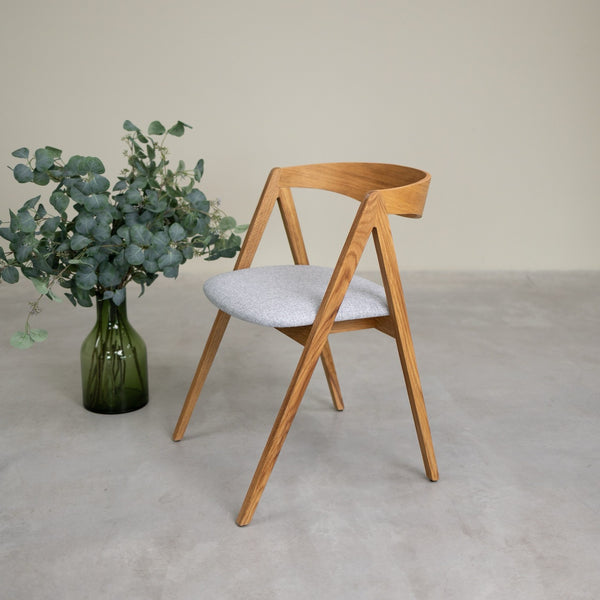 Chaise en bois massif de chêne naturel Oscar, revêtement - Lot de 2 ou de 4 chaises - VESKOR