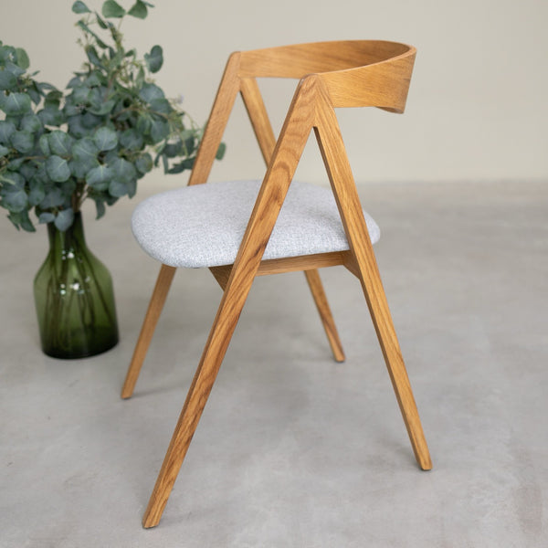 Chaise en bois massif de chêne naturel Oscar, revêtement - Lot de 2 ou de 4 chaises - VESKOR