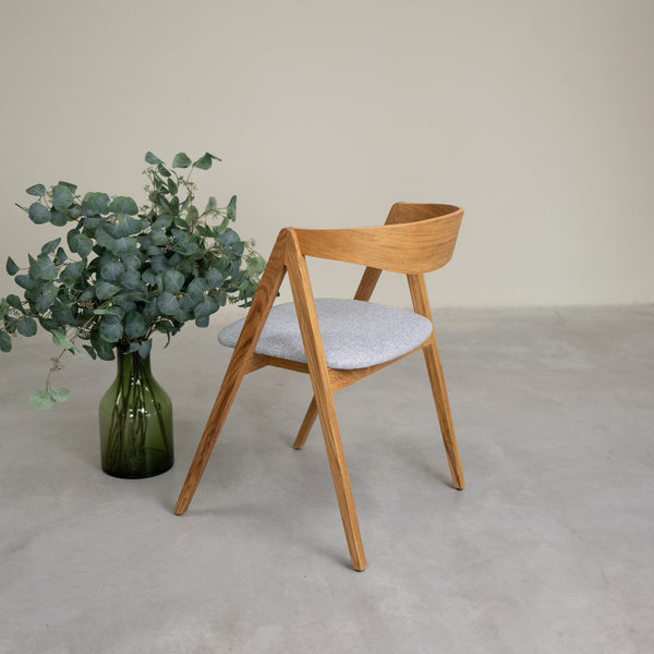 Chaise en bois massif de chêne naturel Oscar, revêtement - Lot de 2 ou de 4 chaises - VESKOR