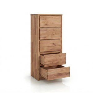Chiffonnier commode en bois massif de chêne rustique