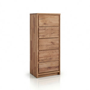 Chiffonnier commode en bois massif de chêne rustique