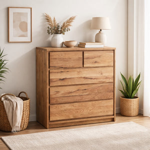 Commode en bois massif de chêne rustique