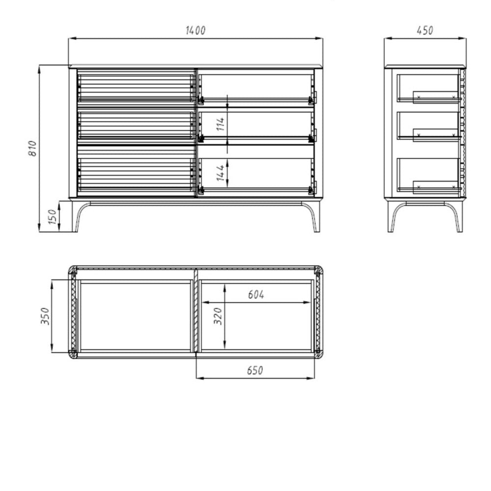 NordicStory Comoda de madera maciza roble Oxford 6.2 NordicStory