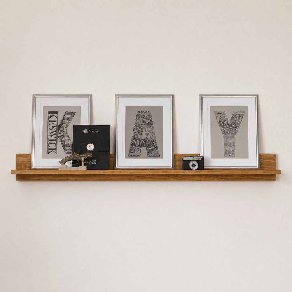 Etagere murale en bois massif de chene