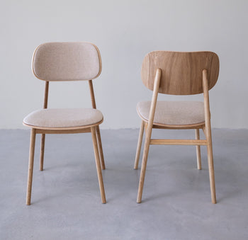 NordicStory Pack de 2 ou 4 chaises de salle à manger Varde, cadre en bois de chêne massif, chaises en bois 