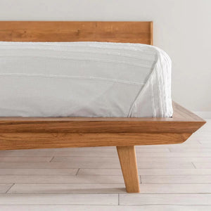 VESKOR Cama matrimonio de madera maciza roble MALMO