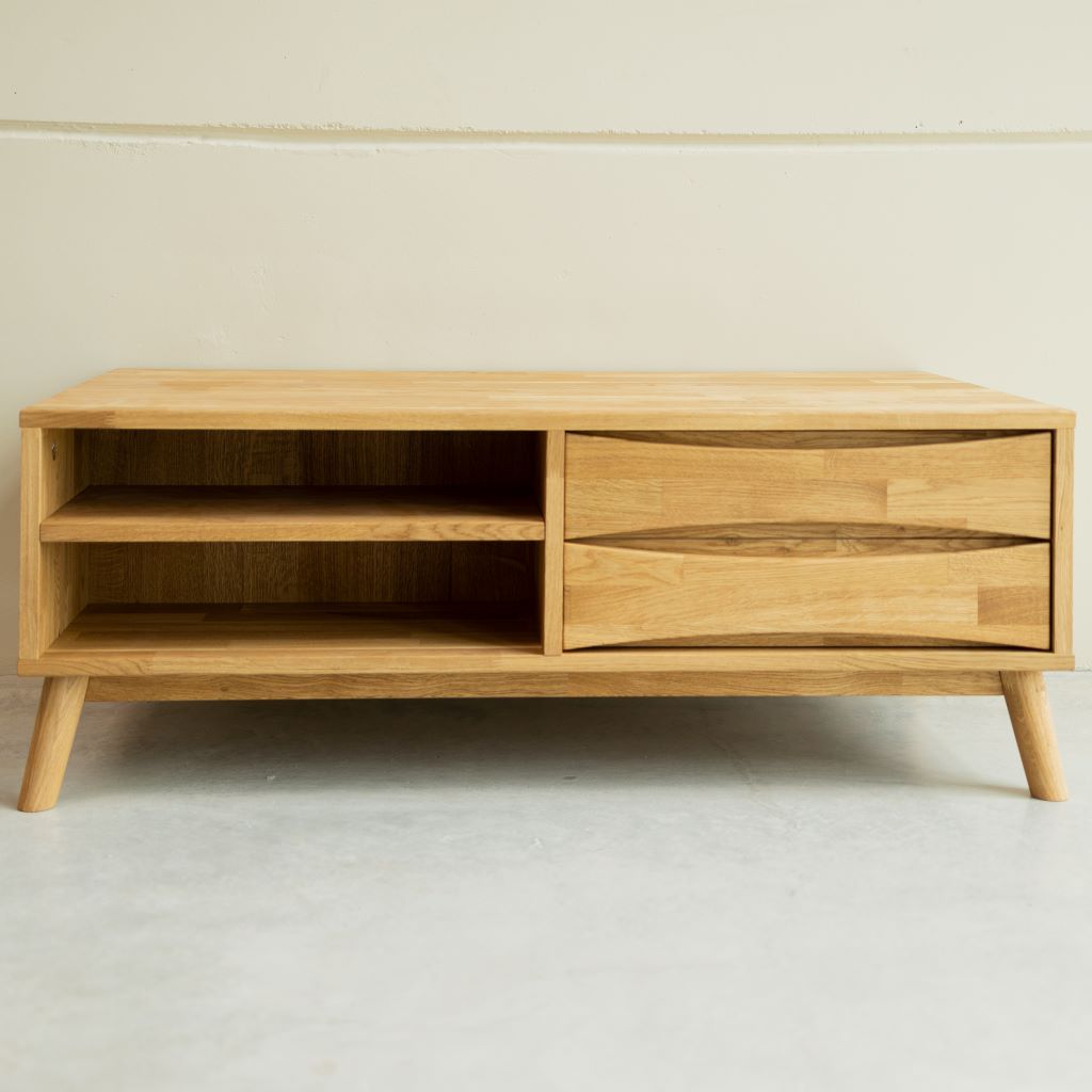 VESKOR Mesa centro Malmo madera maciza roble Mueble nórdico moderno