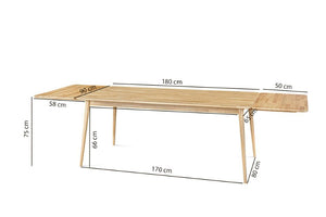 VESKOR Mesa madera maciza roble Ekholm mueble nórdico moderno