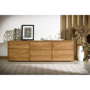 Meuble TV en bois massif de chêne Combo 2 - 172 x 41 x 54 cm - NordicStory