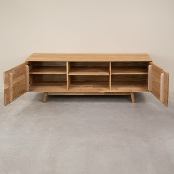 Meuble TV en bois massif de chêne Escandi Atelier - NordicStory