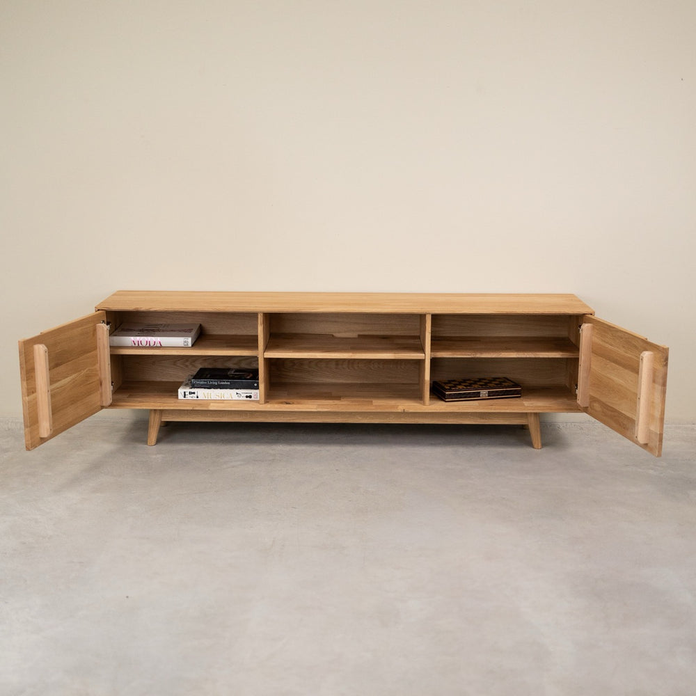 Meuble TV en bois massif de chêne Escandi Atelier - NordicStory