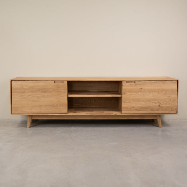 Meuble TV en bois massif de chêne Escandi Atelier - NordicStory