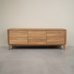 Meuble TV en bois massif de chêne Oxford 3.2.2 - NordicStory