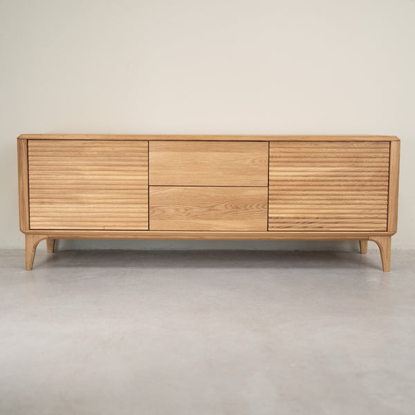 Meuble TV en bois massif de chêne Oxford 3.2.2 - NordicStory