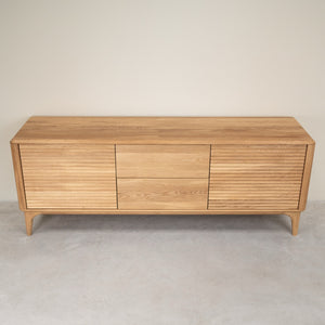 Meuble TV en bois massif de chêne Oxford 3.2.2 - NordicStory