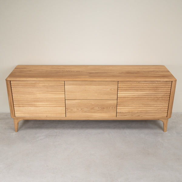 Meuble TV en bois massif de chêne Oxford 3.2.2 - NordicStory