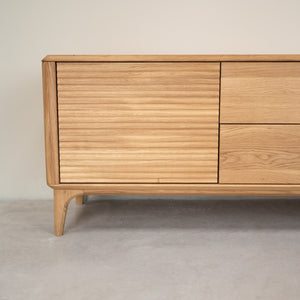 Meuble TV en bois massif de chêne Oxford 3.2.2 - NordicStory