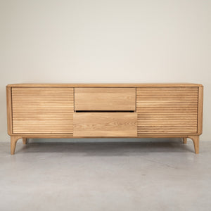 Meuble TV en bois massif de chêne Oxford 3.2.2 - NordicStory