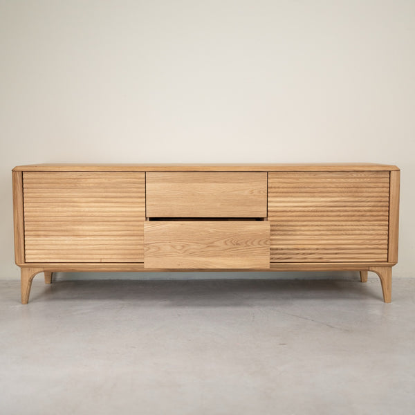 Meuble TV en bois massif de chêne Oxford 3.2.2 - NordicStory