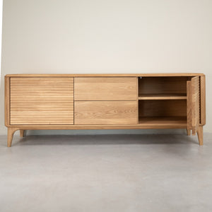 Meuble TV en bois massif de chêne Oxford 3.2.2 - NordicStory