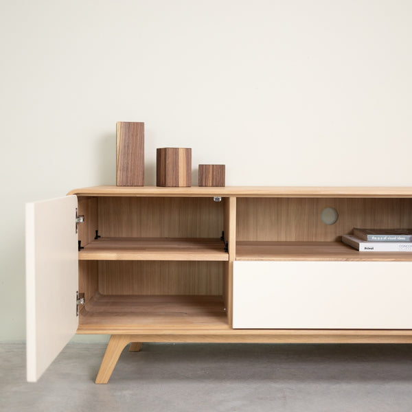 Meuble TV en bois massif de chêne Oslo 2 - VESKOR