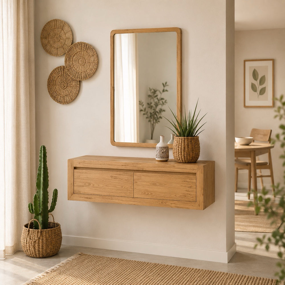 Miroir en bois massif de chêne