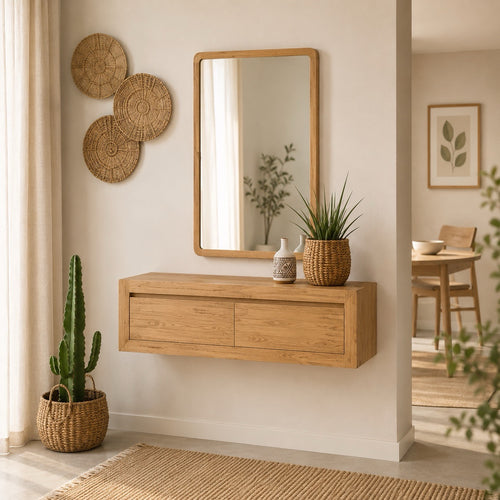 Miroir en bois massif de chêne